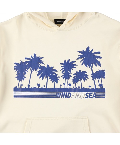WIND AND SEA（ウィンダンシー）の「PALM TREE LOGO HOODED SWEATSHIRT（パーカー・メンズ・ナチュラル/アッシュグレー/ネイビー・XL/L/M）」の6枚目の写真