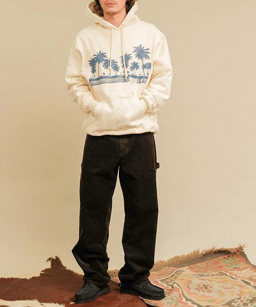 WIND AND SEA（ウィンダンシー）の「PALM TREE LOGO HOODED SWEATSHIRT（パーカー・メンズ・ナチュラル/アッシュグレー/ネイビー・XL/L/M）」の9枚目の写真