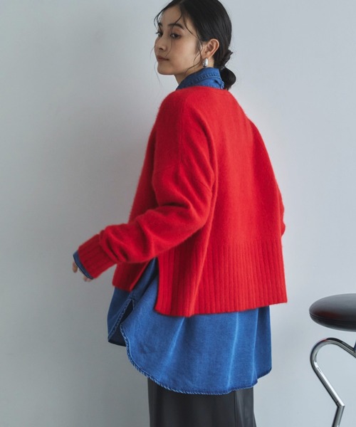 Doux archives（ドゥアルシーヴ）の「ソフトデニムボウタイシャツ（シャツ/ブラウス・レディース・チャコールグレー/ブルー/ネイビー・FREE）」の15枚目の写真