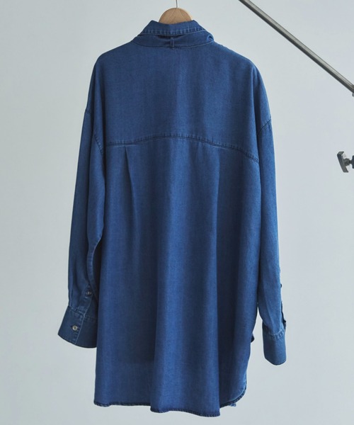 セール】ソフトデニムボウタイシャツ（シャツ/ブラウス）｜DOUX