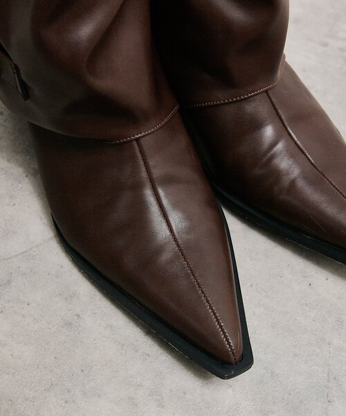 mystic(ミスティック)の「ベルト付きロングブーツ(ブーツ・レディース・ブラウン・39/40/38)」の10枚目の写真