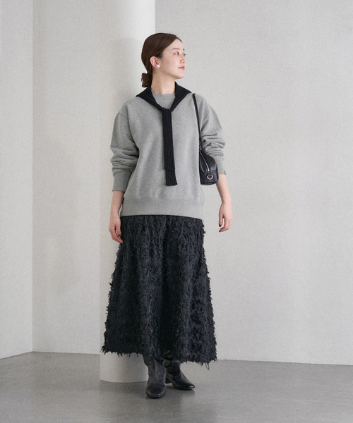 IENA（イエナ）の「LOOPWHEELER for LOWERCASE 別注 C/N SWEAT/スウェット（スウェット・レディース・ネイビー/グレー・FREE）」の18枚目の写真