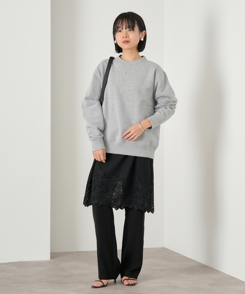 IENA（イエナ）の「LOOPWHEELER for LOWERCASE 別注 C/N SWEAT/スウェット（スウェット・レディース・ネイビー/グレー・FREE）」の19枚目の写真