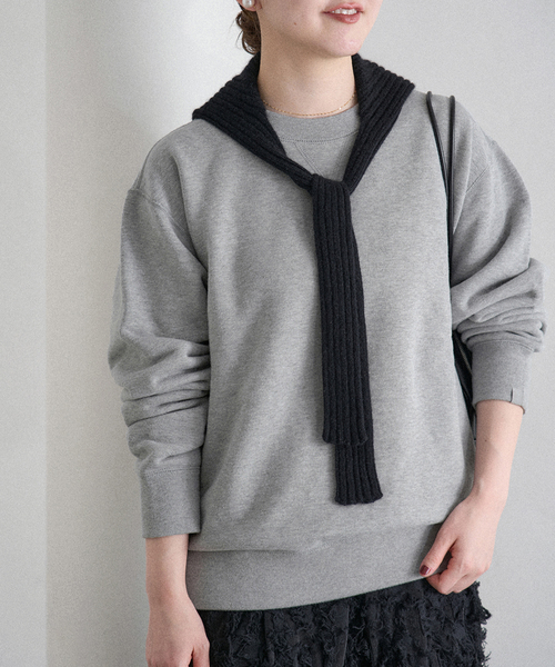 IENA（イエナ）の「LOOPWHEELER for LOWERCASE 別注 C/N SWEAT/スウェット（スウェット・レディース・ネイビー/グレー・FREE）」の21枚目の写真