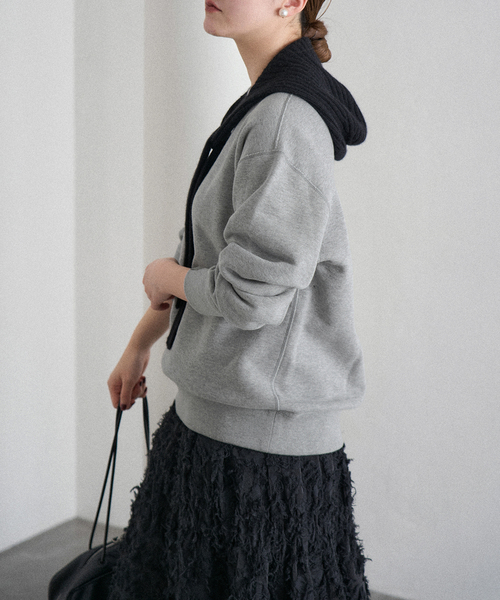 IENA（イエナ）の「LOOPWHEELER for LOWERCASE 別注 C/N SWEAT/スウェット（スウェット・レディース・ネイビー/グレー・FREE）」の22枚目の写真