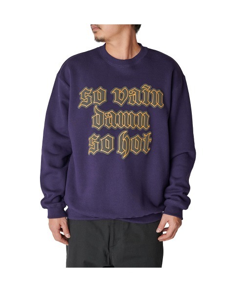 CALEE（キャリー）の「"S.V.D.S.H" CREW NECK SW ＜NATURALLY PAINT DESIGN＞（スウェット・メンズ・ブラック/パープル/オレンジ/ホワイト・MEDIUM/X-LARGE/LARGE/SMALL）」の3枚目の写真