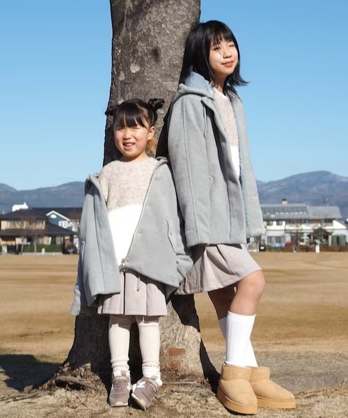 ikka（イッカ）の「【親子コーデ】ブークレー2WAYフードコート（110~160cm）（その他アウター・キッズ・ミント・S/M/L/XS/XL）」の21枚目の写真