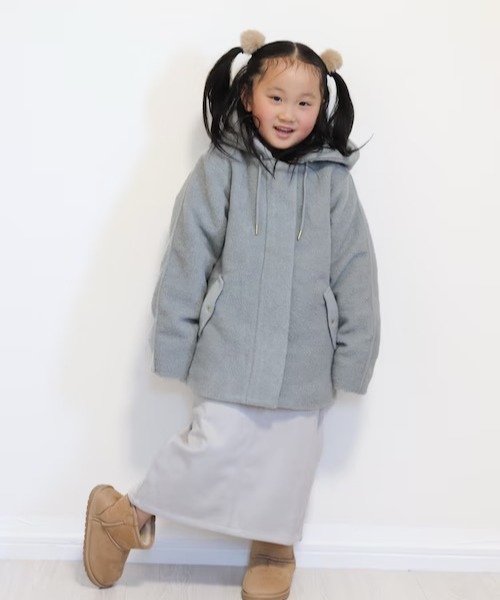 ikka（イッカ）の「【親子コーデ】ブークレー2WAYフードコート（110~160cm）（その他アウター・キッズ・ミント・S/M/L/XS/XL）」の22枚目の写真