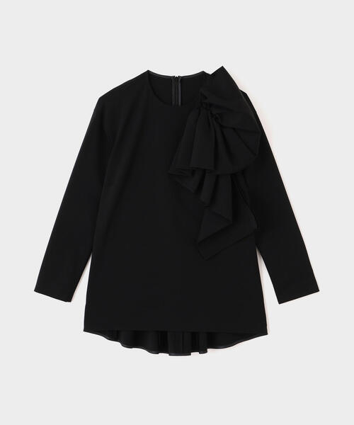 LE PHIL(ルフィル)の「◆ハイストポンチリボンモチーブラウス(シャツ/ブラウス・レディース・ブラック/ホワイト/ネイビー・F)」の6枚目の写真