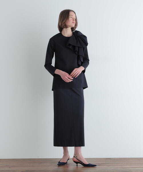 LE PHIL(ルフィル)の「◆ハイストポンチリボンモチーブラウス(シャツ/ブラウス・レディース・ブラック/ホワイト/ネイビー・F)」の11枚目の写真