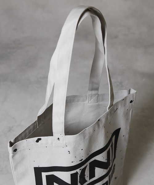 NUMBER (N)INE（ナンバーナイン）の「HAND PAINTED N(N) number nine CANVAS TOTE BAG / ハンドペイント エヌエヌ ナンバーナイン ロゴ キャンバス トートバッグ（トートバッグ・メンズ・ライトグレー/ブラック系・FREE）」の15枚目の写真