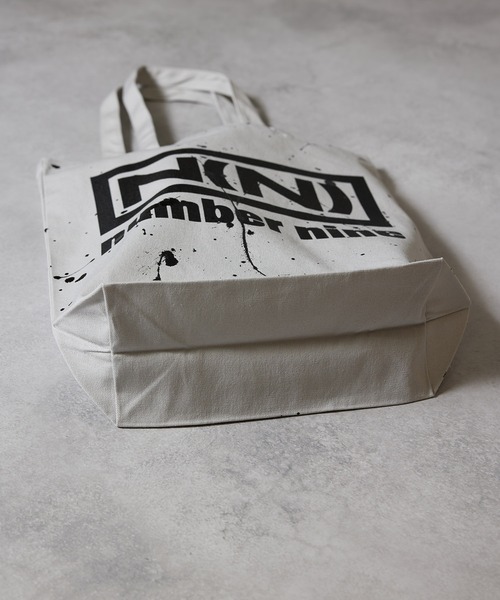 NUMBER (N)INE（ナンバーナイン）の「HAND PAINTED N(N) number nine CANVAS TOTE BAG / ハンドペイント エヌエヌ ナンバーナイン ロゴ キャンバス トートバッグ（トートバッグ・メンズ・ライトグレー/ブラック系・FREE）」の16枚目の写真