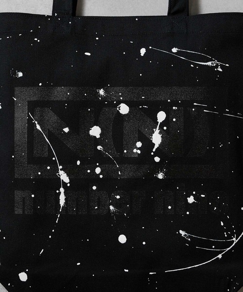 NUMBER (N)INE（ナンバーナイン）の「HAND PAINTED N(N) number nine CANVAS TOTE BAG / ハンドペイント エヌエヌ ナンバーナイン ロゴ キャンバス トートバッグ（トートバッグ・メンズ・ライトグレー/ブラック系・FREE）」の7枚目の写真