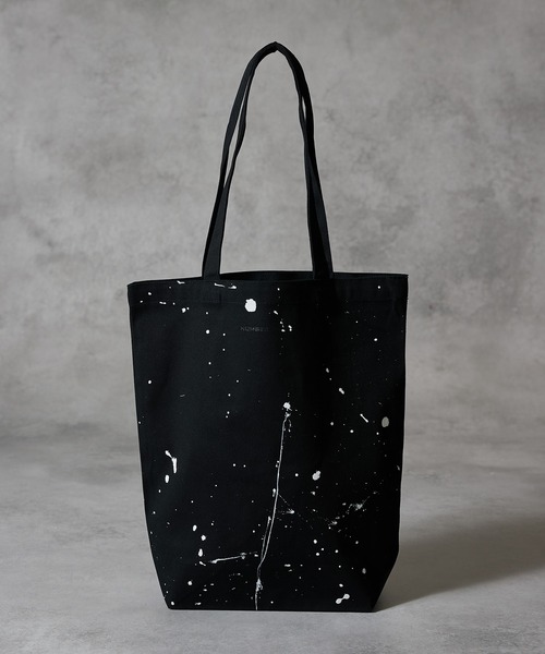 NUMBER (N)INE（ナンバーナイン）の「HAND PAINTED N(N) number nine CANVAS TOTE BAG / ハンドペイント エヌエヌ ナンバーナイン ロゴ キャンバス トートバッグ（トートバッグ・メンズ・ライトグレー/ブラック系・FREE）」の6枚目の写真