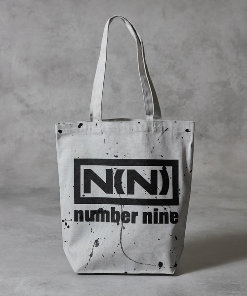 NUMBER (N)INE（ナンバーナイン）の「HAND PAINTED N(N) number nine CANVAS TOTE BAG / ハンドペイント エヌエヌ ナンバーナイン ロゴ キャンバス トートバッグ（トートバッグ・メンズ・ライトグレー/ブラック系・FREE）」の9枚目の写真