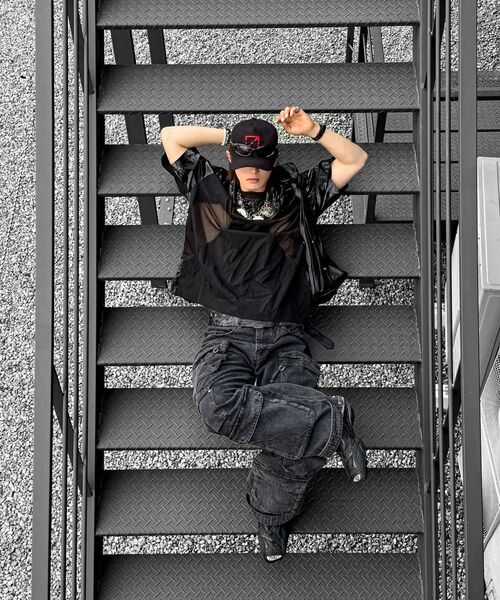 MASSNOUN（マスノウン）の「M6X スナップカーゴデニムパンツ MSFJP001-BK（デニムパンツ・メンズ・その他・X-LARGE/LARGE）」の6枚目の写真