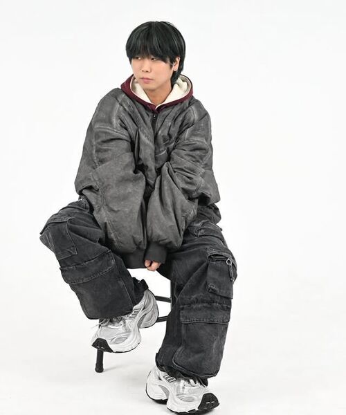 MASSNOUN（マスノウン）の「M6X スナップカーゴデニムパンツ MSFJP001-BK（デニムパンツ・メンズ・その他・X-LARGE/LARGE）」の11枚目の写真