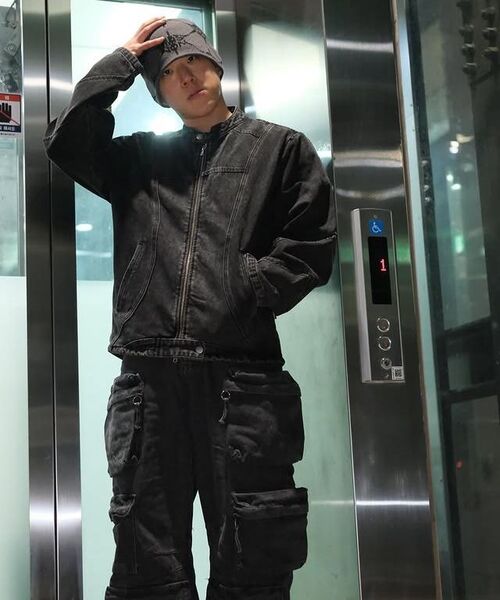 MASSNOUN（マスノウン）の「M6X スナップカーゴデニムパンツ MSFJP001-BK（デニムパンツ・メンズ・その他・X-LARGE/LARGE）」の10枚目の写真