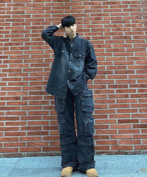 MASSNOUN（マスノウン）の「M6X スナップカーゴデニムパンツ MSFJP001-BK（デニムパンツ・メンズ・その他・X-LARGE/LARGE）」の21枚目の写真