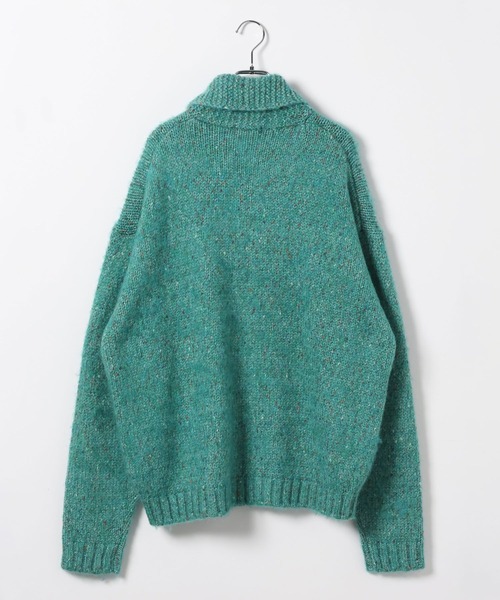 BAYFLOW（ベイフロー）の「【EF(エフ)】シャギーカウチンニットカーディガン(MEN)（カーディガン/ボレロ・メンズ・サックスブルー/チャコール・LARGE/MEDIUM）」の3枚目の写真