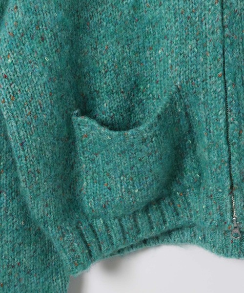 BAYFLOW（ベイフロー）の「【EF(エフ)】シャギーカウチンニットカーディガン(MEN)（カーディガン/ボレロ・メンズ・サックスブルー/チャコール・LARGE/MEDIUM）」の7枚目の写真