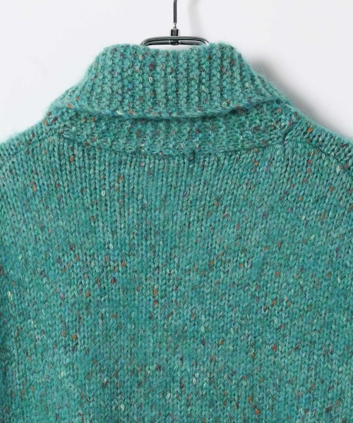 BAYFLOW（ベイフロー）の「【EF(エフ)】シャギーカウチンニットカーディガン(MEN)（カーディガン/ボレロ・メンズ・サックスブルー/チャコール・LARGE/MEDIUM）」の9枚目の写真