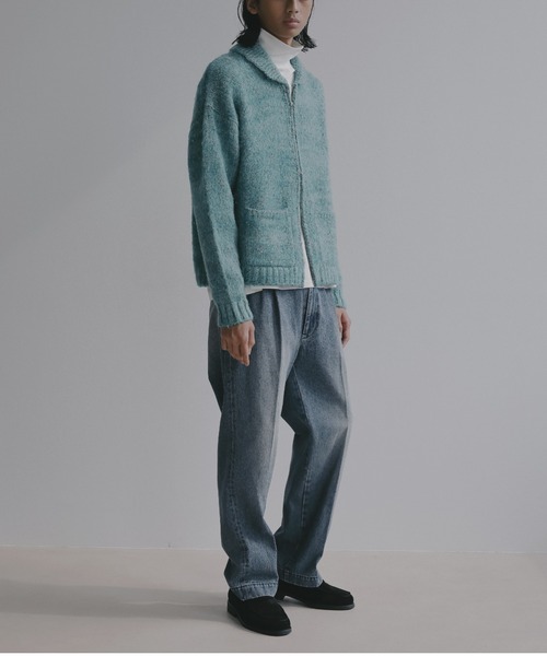 BAYFLOW（ベイフロー）の「【EF(エフ)】シャギーカウチンニットカーディガン(MEN)（カーディガン/ボレロ・メンズ・サックスブルー/チャコール・LARGE/MEDIUM）」の13枚目の写真