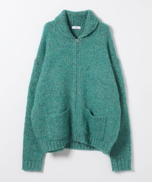 BAYFLOW（ベイフロー）の「【EF(エフ)】シャギーカウチンニットカーディガン(MEN)（カーディガン/ボレロ・メンズ・サックスブルー/チャコール・LARGE/MEDIUM）」の14枚目の写真