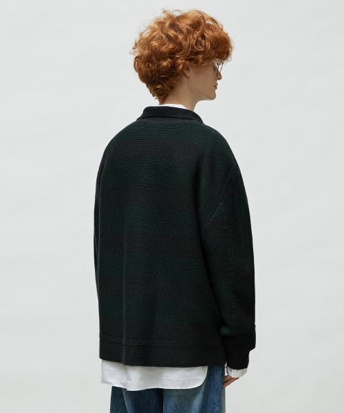 LMOOD（エルムード）の「プレピストライププルオーバーニットネイビー（ニット/セーター・レディース・その他・44/46）」の3枚目の写真