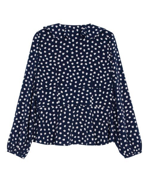 SALON DE YOHN(サロンドヨーン)の「Puff Shoulder Ruffle Blouse_Navy(シャツ/ブラウス・レディース・その他・MEDIUM/SMALL)」の5枚目の写真