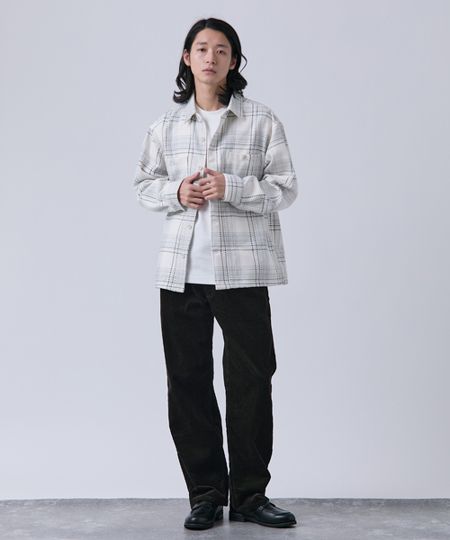 B.C STOCK(ベーセーストック)の「モール ビッグチェックシャツ(シャツ/ブラウス・メンズ・ブルー系その他/ホワイト/ブラウン・MEDIUM/LARGE)」の4枚目の写真