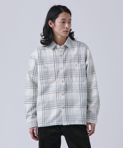 B.C STOCK(ベーセーストック)の「モール ビッグチェックシャツ(シャツ/ブラウス・メンズ・ブルー系その他/ホワイト/ブラウン・MEDIUM/LARGE)」の5枚目の写真