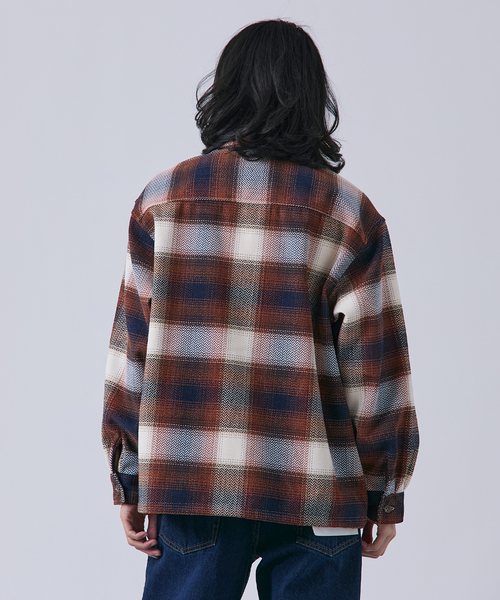 B.C STOCK(ベーセーストック)の「モール ビッグチェックシャツ(シャツ/ブラウス・メンズ・ブルー系その他/ホワイト/ブラウン・MEDIUM/LARGE)」の11枚目の写真