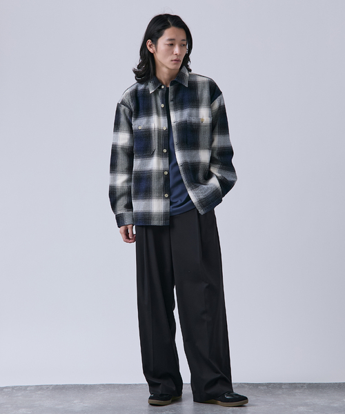 B.C STOCK(ベーセーストック)の「モール ビッグチェックシャツ(シャツ/ブラウス・メンズ・ブルー系その他/ホワイト/ブラウン・MEDIUM/LARGE)」の12枚目の写真