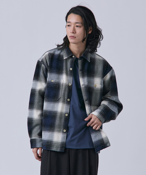 B.C STOCK(ベーセーストック)の「モール ビッグチェックシャツ(シャツ/ブラウス・メンズ・ブルー系その他/ホワイト/ブラウン・MEDIUM/LARGE)」の13枚目の写真