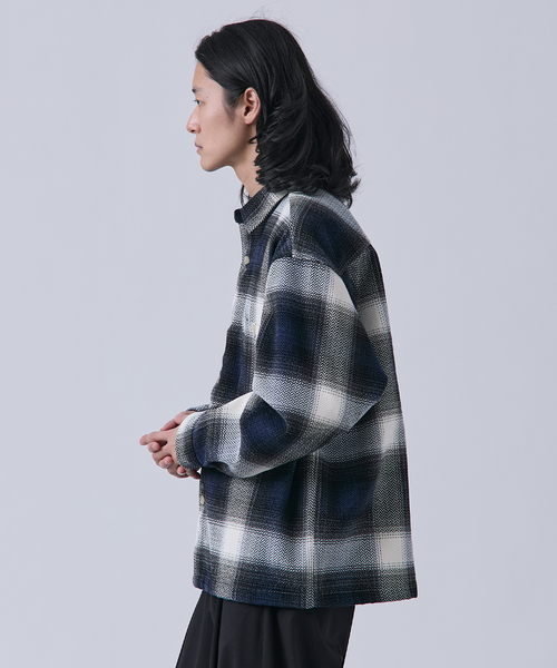 B.C STOCK(ベーセーストック)の「モール ビッグチェックシャツ(シャツ/ブラウス・メンズ・ブルー系その他/ホワイト/ブラウン・MEDIUM/LARGE)」の14枚目の写真