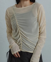 sheer shirring tops