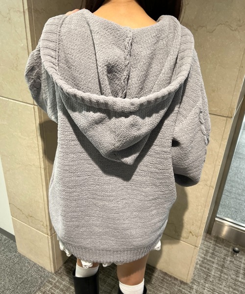 ビッグフードポンポンニットパーカー（パーカー）｜PHILLY（フィリー