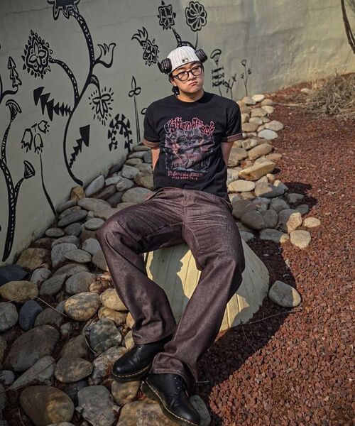 MOZMOZ(モズモズ)の「キトンアタック オーバーサイズ ピグメント 半袖Tシャツ ブラック(Tシャツ/カットソー・レディース・その他・M/XL/XXL)」の9枚目の写真