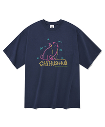チワワ 半袖Tシャツ ネイビー