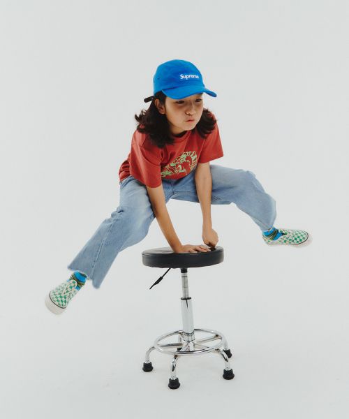 FRISE(フリゼ)の「アンバランスデニム_キッズ(デニムパンツ・レディース・その他・110/120)」の1枚目の写真
