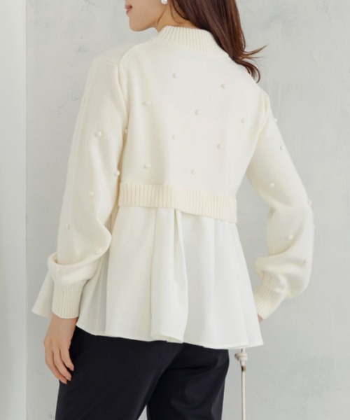 新作12/5発売】【SONO/ソーノ】ポンポンハイブリッドニットプル