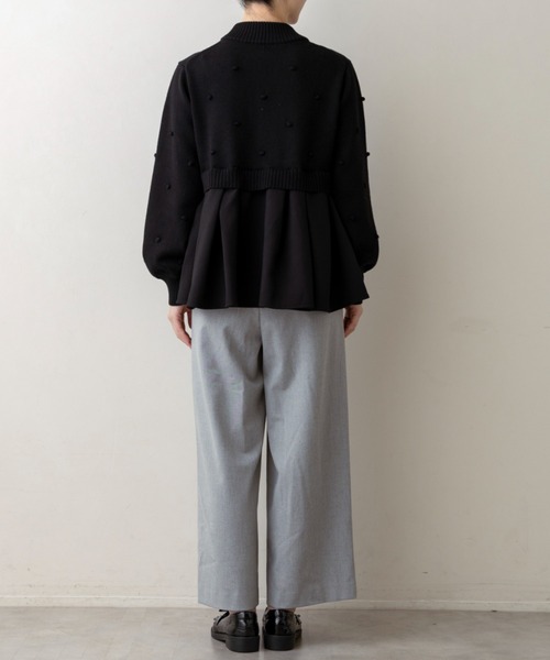 新作12/5発売】【SONO/ソーノ】ポンポンハイブリッドニットプル