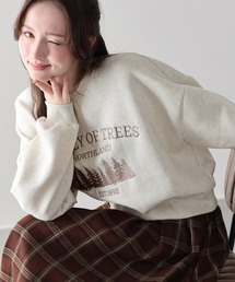 裏起毛フォレスト刺繍スウェット