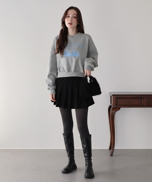 BLUEEAST(ブルーイースト)の「裏起毛フォレスト刺繍スウェット(スウェット・レディース・ネイビー/グレー/アイボリー・MEDIUM)」の13枚目の写真