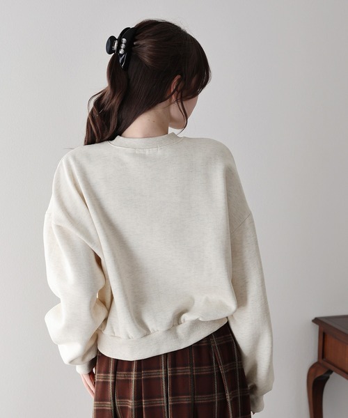 BLUEEAST(ブルーイースト)の「裏起毛フォレスト刺繍スウェット(スウェット・レディース・ネイビー/グレー/アイボリー・MEDIUM)」の8枚目の写真