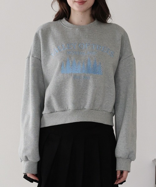 BLUEEAST(ブルーイースト)の「裏起毛フォレスト刺繍スウェット(スウェット・レディース・ネイビー/グレー/アイボリー・MEDIUM)」の18枚目の写真