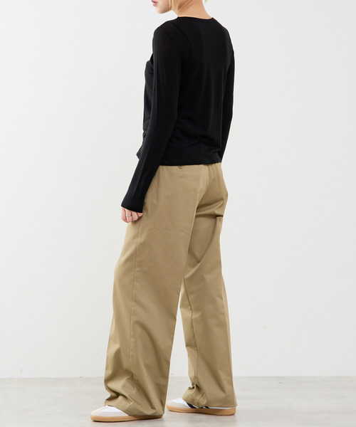 SOFFITTO(ソフィット)の「カシミヤシルク混ボートネックシアープルオーバー(Tシャツ/カットソー・レディース・ホワイト/ブラック・FREE)」の19枚目の写真