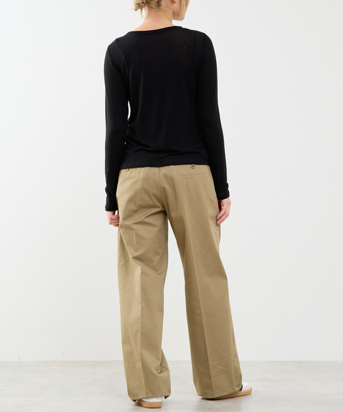 SOFFITTO(ソフィット)の「カシミヤシルク混ボートネックシアープルオーバー(Tシャツ/カットソー・レディース・ホワイト/ブラック・FREE)」の20枚目の写真