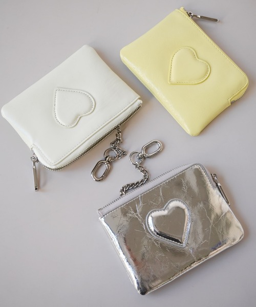 Port(ポート)の「【 Sowel. / ソエル 】 フロント ハート コインケース / カードケース #(カードケース・レディース・イエロー/ホワイト/ブラウン/ワインレッド/シルバー/グリーン/ブラック/ピンク・FREE)」の1枚目の写真